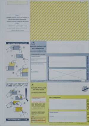 Plis auto-scellables A4 sans AR pour plieuses-scelleuses